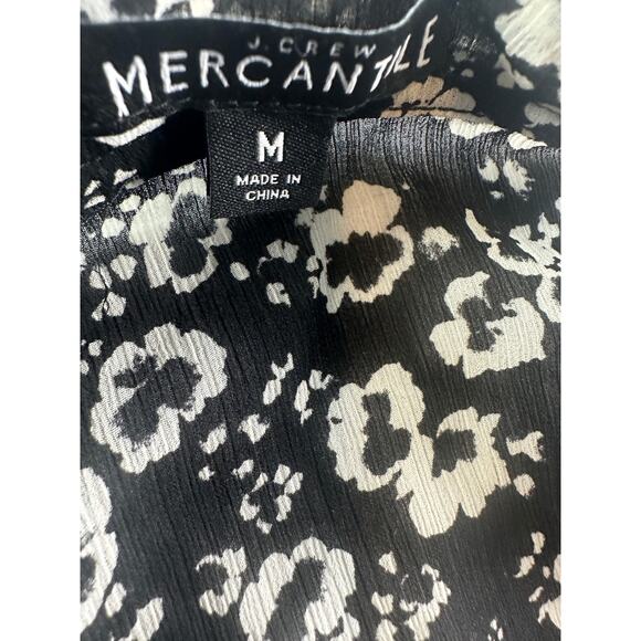 J. Crew Mercantile Blossom Print Dress – Black & White – Size M - Picture 9 of 10